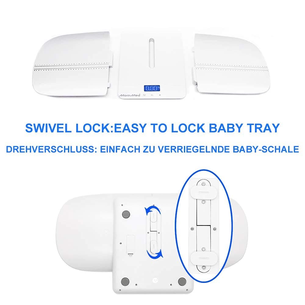 MOMMED 24 Inch Multi-Function Toddler Scale, 4 Units (kg/oz/lb/lb:oz) Switchable Digital Baby Scale, Infant Scale with Hold Function, Weight and Height Track, Accuracy 10g thumbnail 2