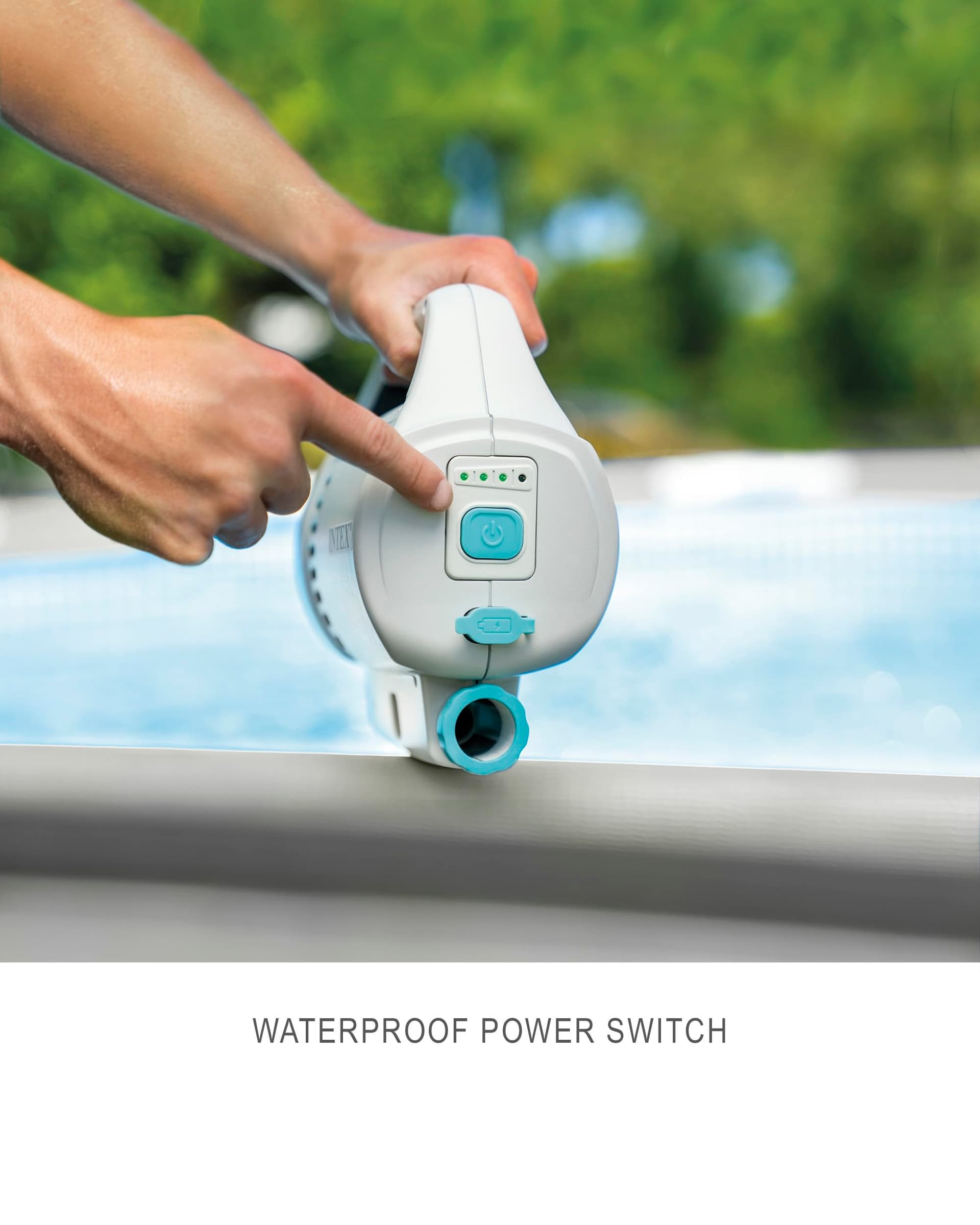 INTEX 28627E ZR200 Rechargeable Pool Vacuum with Auto Shut Off Feature, 100 Minute Running Time | Includes Aluminum Pole, Rechargeable Batteries and Two Interchangeable Brush Heads thumbnail 3