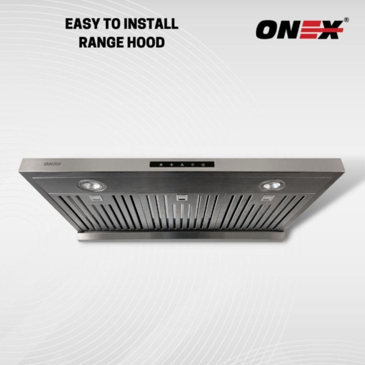 ONEX OHF60D-WH Kitchen Range Hood Fan 30 inch under cabinet, Stainless Steel Range Hood Fan, hotte de cuisine 30 pouces - 3 Speed Fan, 700 CFM, Soft Touch Control Panel (White) thumbnail 3