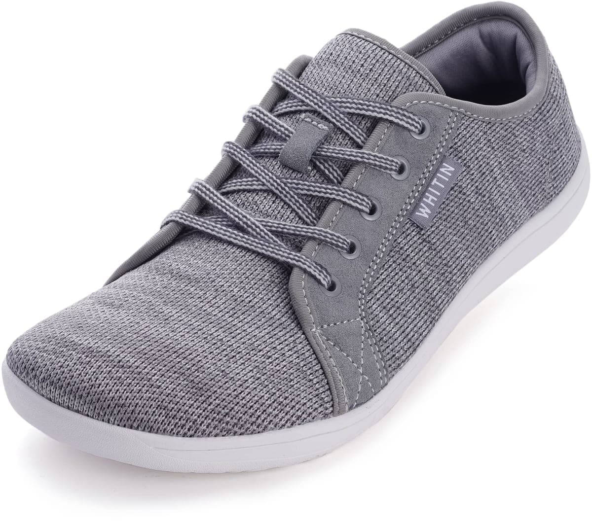 WHITIN Men's Wide Barefoot Sneakers for Optimal Relaxation W81, W81 Dark Grey, 13 Wide