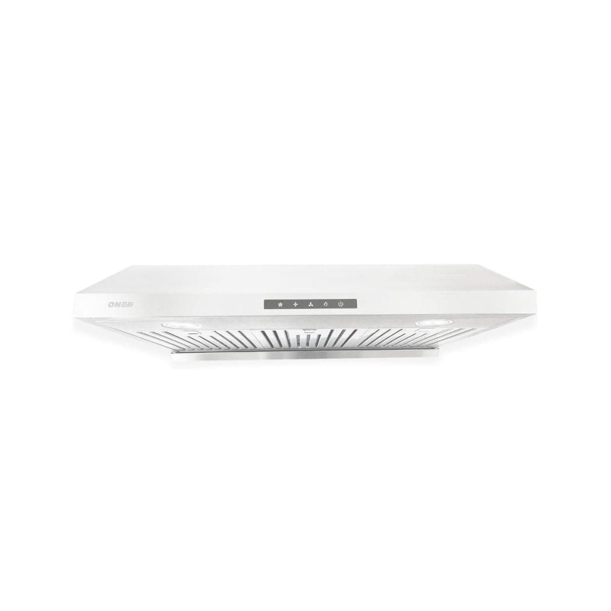 ONEX OHF60D-WH Kitchen Range Hood Fan 30 inch under cabinet, Stainless Steel Range Hood Fan, hotte de cuisine 30 pouces - 3 Speed Fan, 700 CFM, Soft Touch Control Panel (White) — image 1