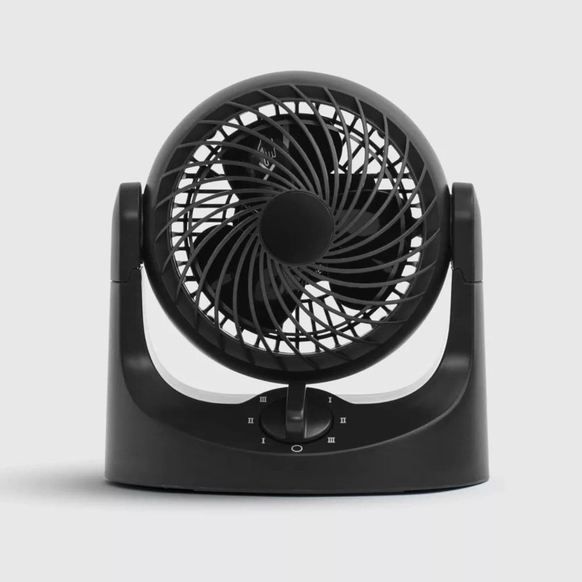 IRIS 3 Speed Desk Oscillating Fan: Portable Small Fan for Desk, Adjustable Tilt, 3 Speeds, Black, Electric, 4.75" Blade
