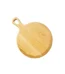 10" round wooden paddle serving board with handle, natural wood finish. Perfect for cheese, appetizers, or pizza.