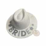 2 x Bride Panama Hat White Stars Target Bullseye for your wedding