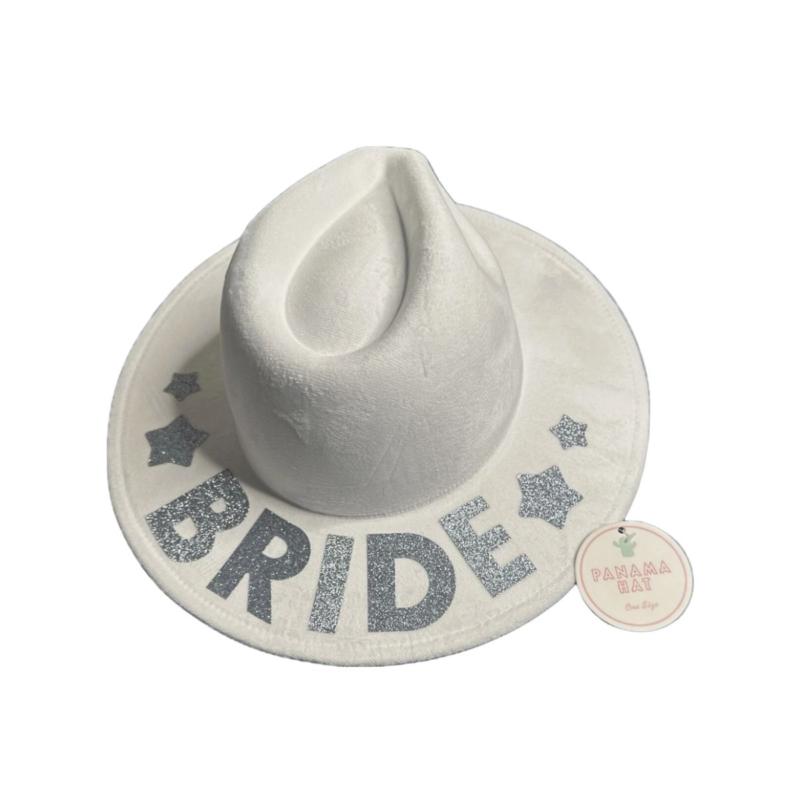 Bride Panama Hat White Stars Target Bullseye For Your 2 x Bride Panama Hat White Stars Target Bullseye for your wedding