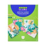 4pk Paint by Number Canvas boards Floral - Mondo Llama™: DIY Art Kit, Acrylic Paint & Brushes, Adult Craft Activity