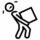 Icon of a person lifting a heavy box, indicating special handling for heavy items.