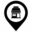 Icon of a storefront in a map pin representing the physical Bin4more store location in Oakville.