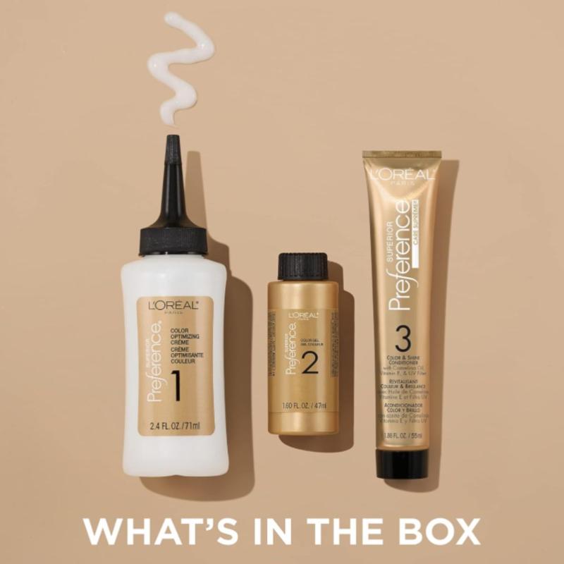 L'Oreal Paris Superior Preference Fade-Defying + Shine L'Oreal Paris Superior Preference Fade-Defying + Shine Permanent Hair Color, LB02 Extra Light Natural Blonde, Pack of 1, Hair Dye