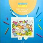 Monod llama colour your own tote bag kit
