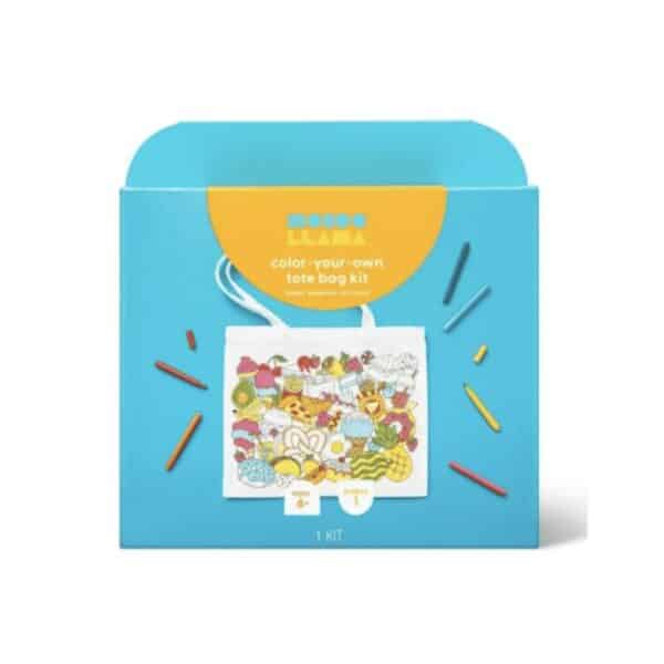 Monod llama colour your own tote bag kit