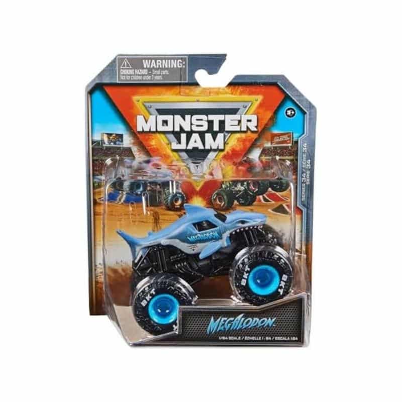 Monster Jam, Official Megalodon Monster Truck, 1:64 Scale, Monster Jam, Official Megalodon Monster Truck, 1:64 Scale,