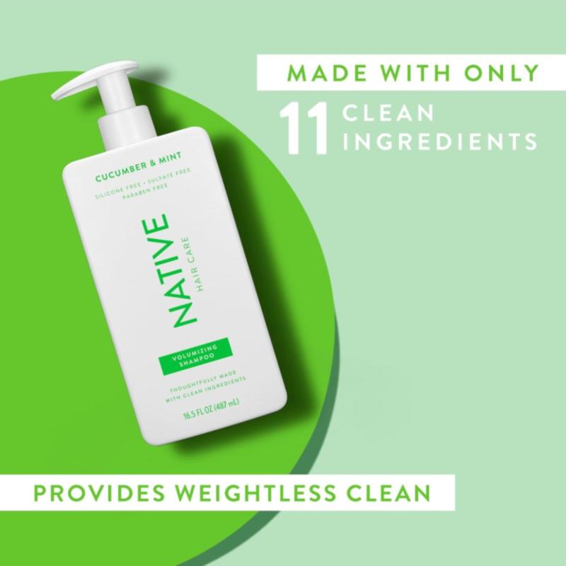 Native Volumizing Shampoo, Cucumber & Mint, 487mL Powerful Native Volumizing Shampoo, Cucumber & Mint, 487mL