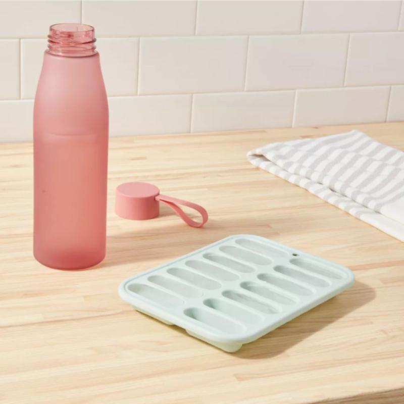 Silicone Ice Tray Mint Green - Room Essentials™: 14-Cavity Silicone Ice Tray - Room Essentials™: 14-Cavity Silicone Mold, Dishwasher-Safe, 8.55 Volume Capacity