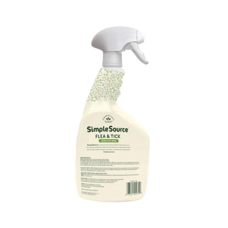 Simplesource® Flea & Tick Home & Pet Spray, Powered By SimpleSource® Flea & Tick Home & Pet Spray, Powered by Plants, Kills Fleas, Flea Eggs, Flea Larvae, & Ticks, Kills & Repels Mosquitos, 32oz Bottle
