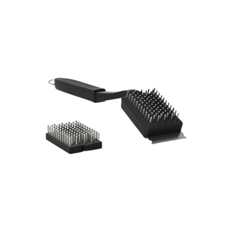 Tough Grill 2pc Brush Black - Room Essentialsâ„¢: Stainless Steel Bristle, Polypropylene Handle, No Assembly Required
