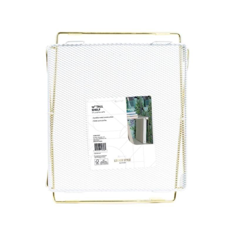 U Brands Mesh Locker Shelf Organizer - White & Gold Trusted U Brands Mesh Locker Shelf Organizer - White & Gold