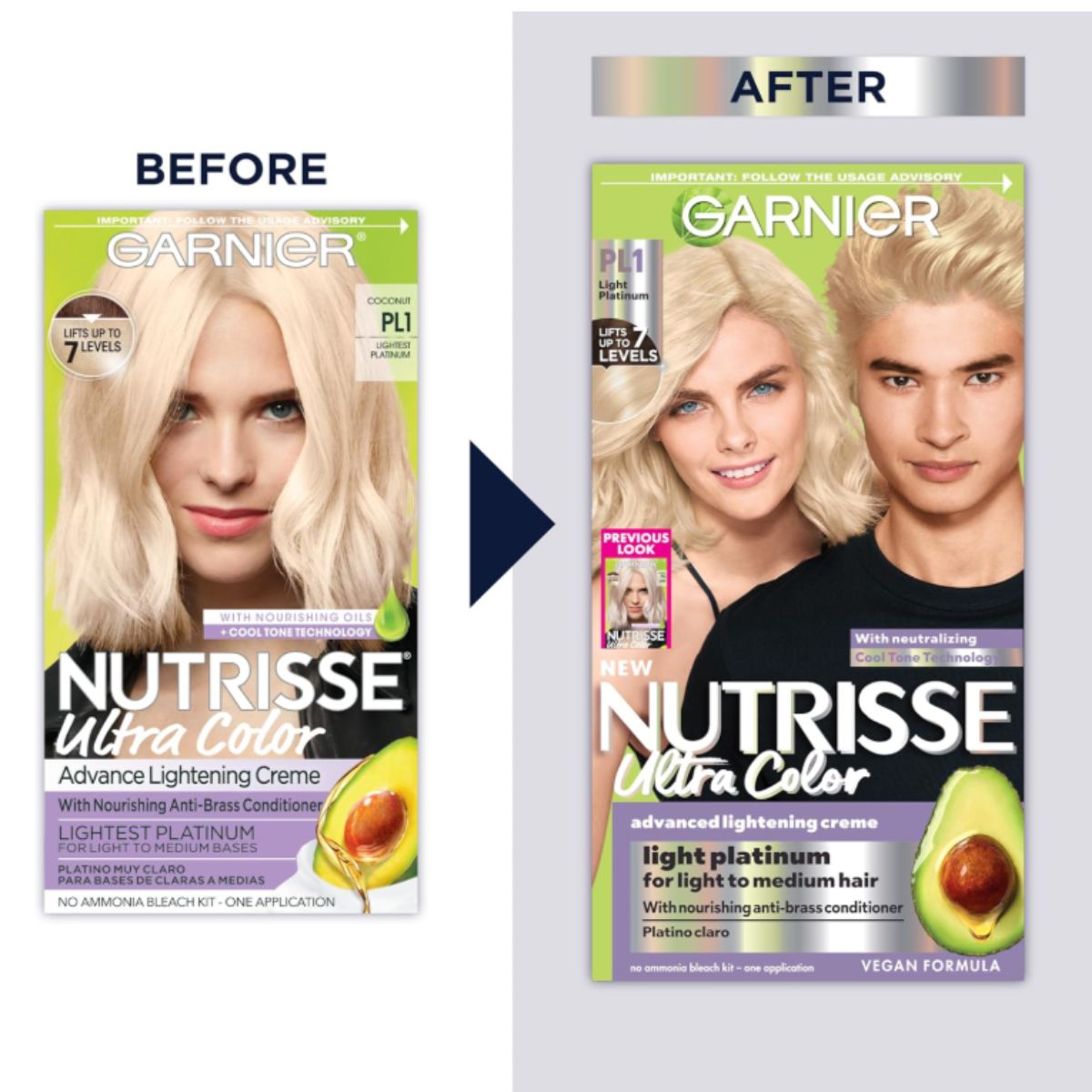 Ultra Color Coconut - Garnier Lightest Platinum Garnier ultra color coconut hair dye in light platinum shade