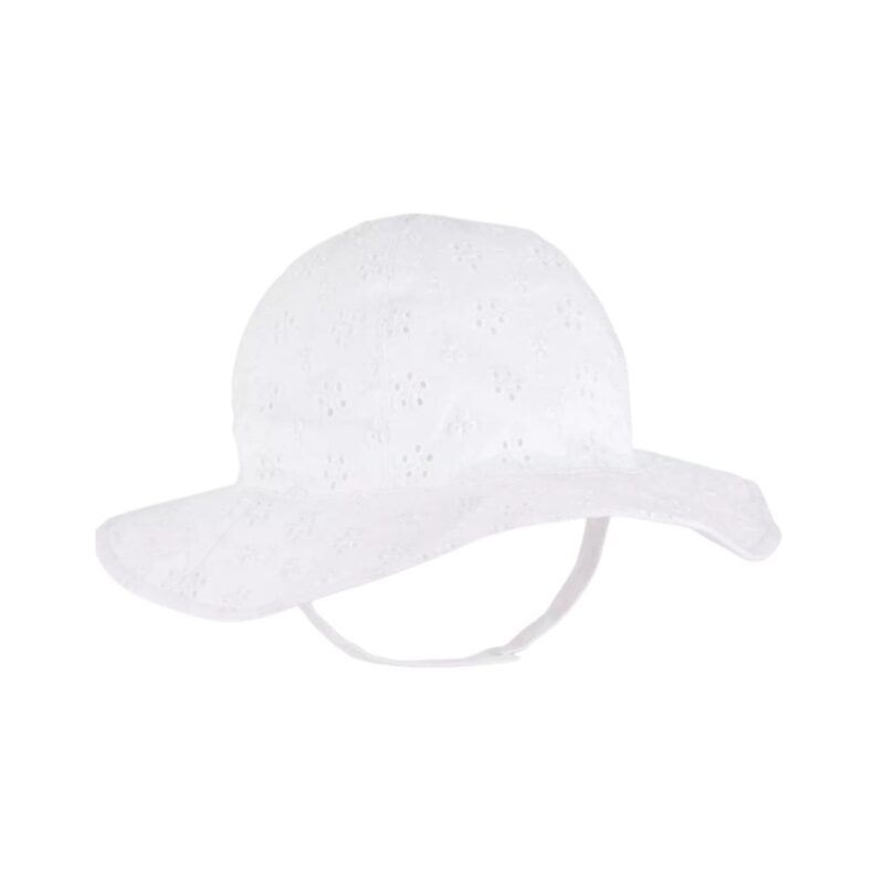 Carter'S baby girls sun hat in white reversible floral design