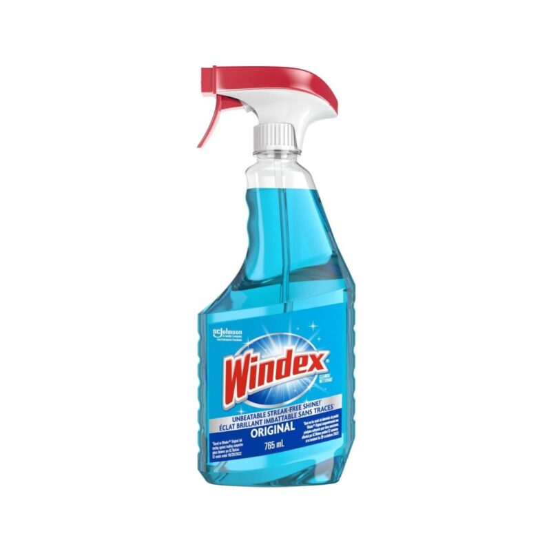 Windexwindex glass and window cleaner in clear bottle